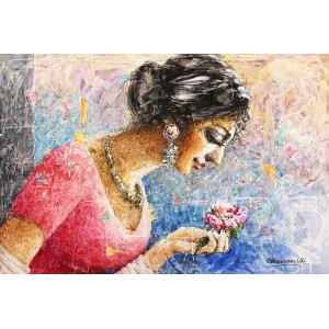 Moazzam Ali, 30 x 42 Inch, Watercolor on Paper, Figurative Painting, AC-MOZ-069